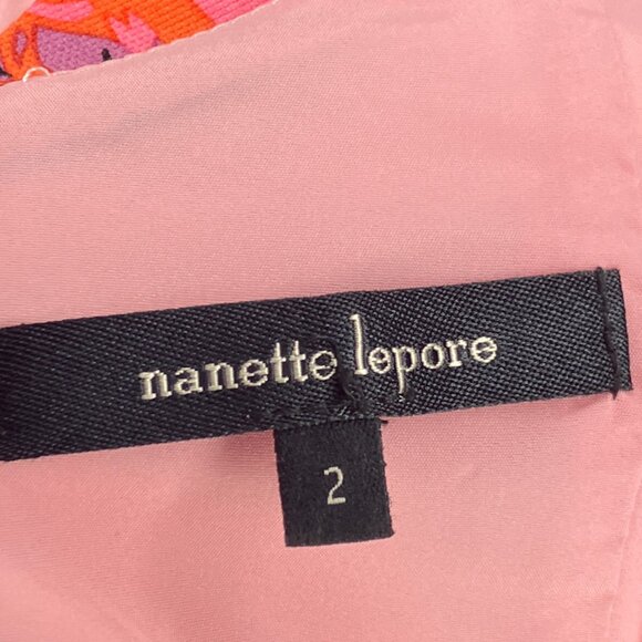 Nanette Lepore Size 2 Anthropologie Pink Purple Floral‎ Ruched Candy Girl Dress - Picture 7 of 8
